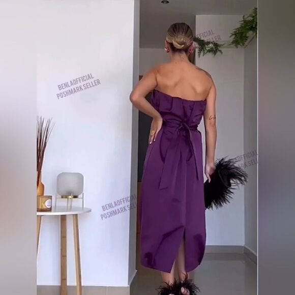 ZARA STUDIO STRAPLESS TAFFETA DRESS LIMITED EDITION - Picture 1 of 14